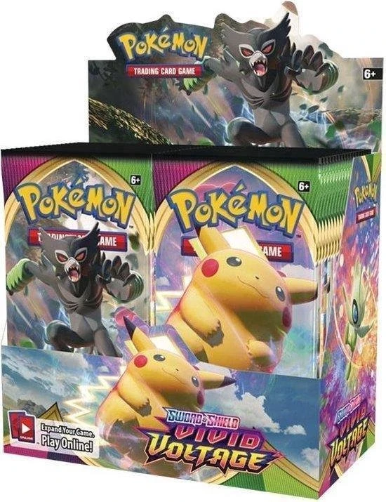 Merkloos Pokémon Sword & Shield - Vivid Voltage Booster Box - Pokemon Kaarten 3 Merkloos Pokémon Sword & Shield - Vivid Voltage Booster Box - Pokemon Kaarten