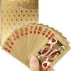 2BEFUN Waterdichte Kaarten - Goud - Luxe Kaartspel - Speelkaarten - Pokerkaarten - Drankspel - Ook Geschikt Als Kerst Cadeau Voor Man En Vrouw, Voor Grote Kinderen, Sinterklaas Schoencadeautjes - Cadeautjes