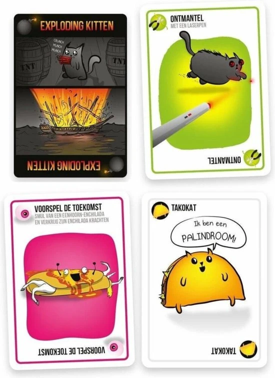 Exploding Kittens Originele Editie - Nederlandstalig Kaartspel 6 Exploding Kittens Originele Editie - Nederlandstalig Kaartspel - Afbeelding 4