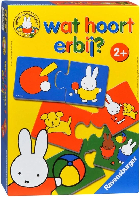 Ravensburger Nijntje Wat Hoort Erbij - Kinderspel 3 Ravensburger Nijntje Wat Hoort Erbij - Kinderspel