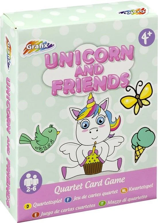 Grafix Unicorn Kwartet - Unicorn Kaartspel - Kwartetspel Kinderen 4 Jaar - Kwartet - Unicorn Speelgoed - Unicorn - Unicorn Spel 3 Grafix Unicorn Kwartet - Unicorn Kaartspel - Kwartetspel Kinderen 4 Jaar - Kwartet - Unicorn Speelgoed - Unicorn - Unicorn Spel