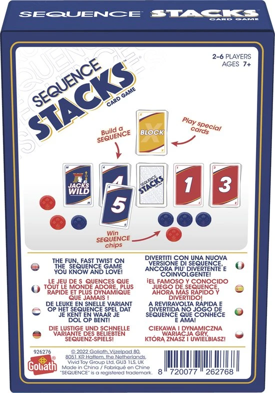 Goliath Sequence Stacks - Kaartspel - Ideaal Reisformaat 5 Goliath Sequence Stacks - Kaartspel - Ideaal Reisformaat - Afbeelding 3