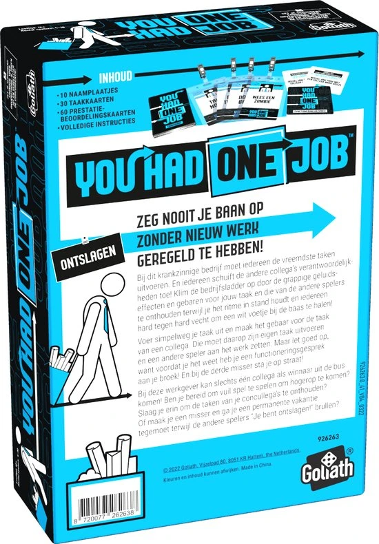 Goliath You Had One Job (NL) - Kaartspel - Je Hebt Maar Een Taak, Verpest Het Niet! 8 Goliath You Had One Job (NL) - Kaartspel - Je Hebt Maar Een Taak, Verpest Het Niet! - Afbeelding 6