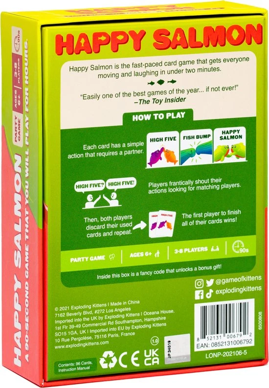 Exploding Kittens Happy Salmon - Engelstalig Kaartspel 7 Exploding Kittens Happy Salmon - Engelstalig Kaartspel - Afbeelding 5