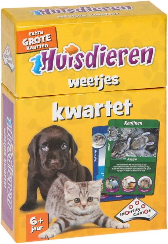 Identity Games Huisdieren Weetjes Kwartet - Kaartspel 7 Identity Games Huisdieren Weetjes Kwartet - Kaartspel - Afbeelding 5